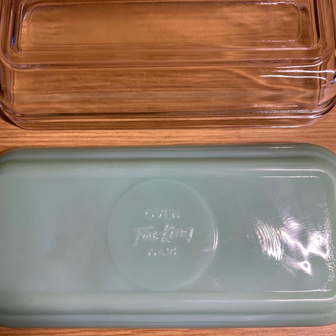 ファイヤーキング ジェダイ バターディッシュ FireKing jade-ite