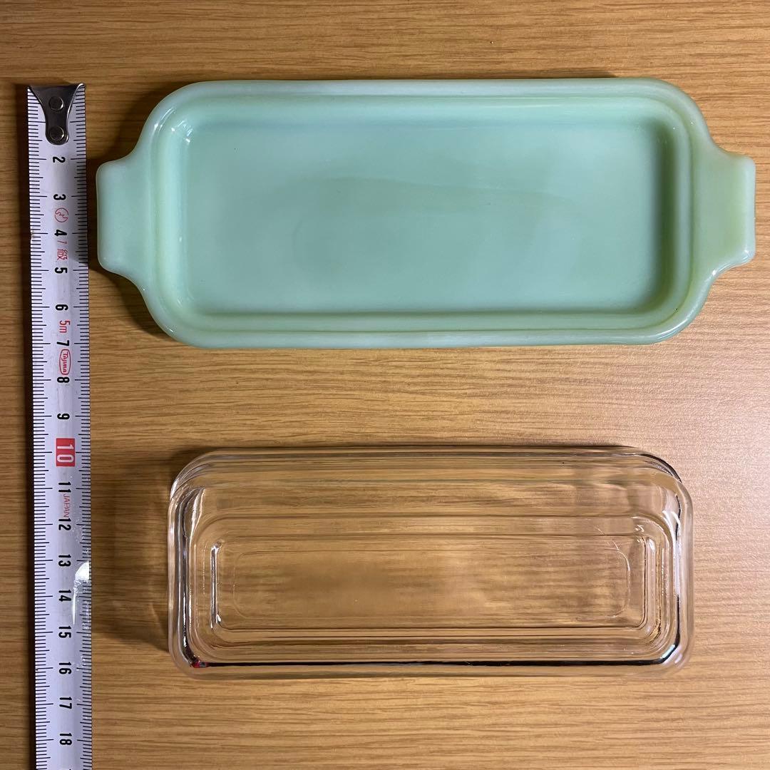 ファイヤーキング ジェダイ バターディッシュ FireKing jade-ite