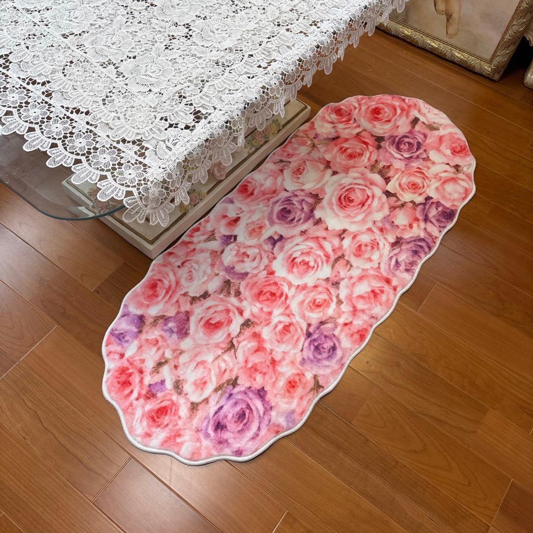 薔薇柄フロアマット・花びら型 まゆ様お纏め2点 専用となります