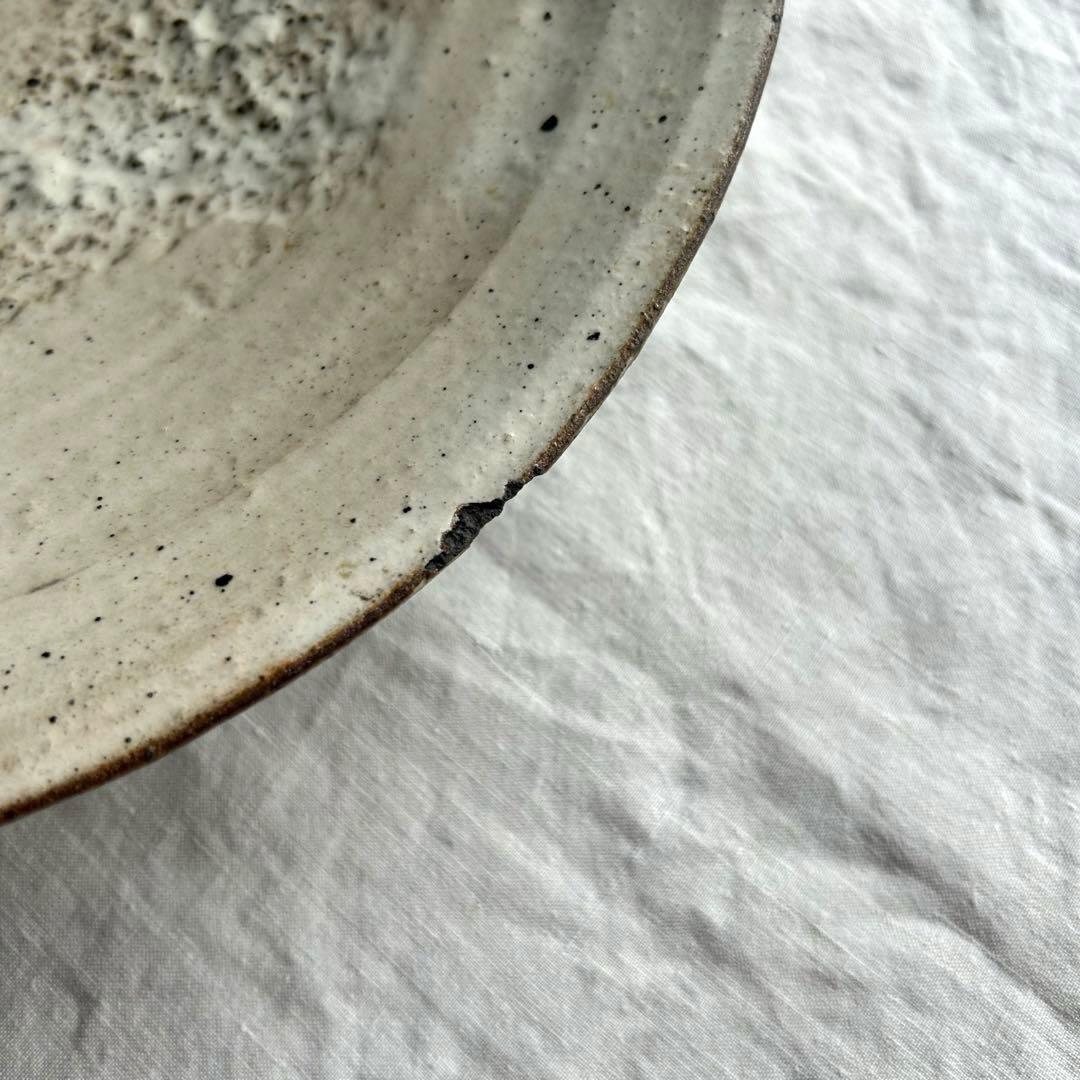 刷毛目　ゆがみ大皿　特大　日本　アンティーク　ヴィンテージ　骨董