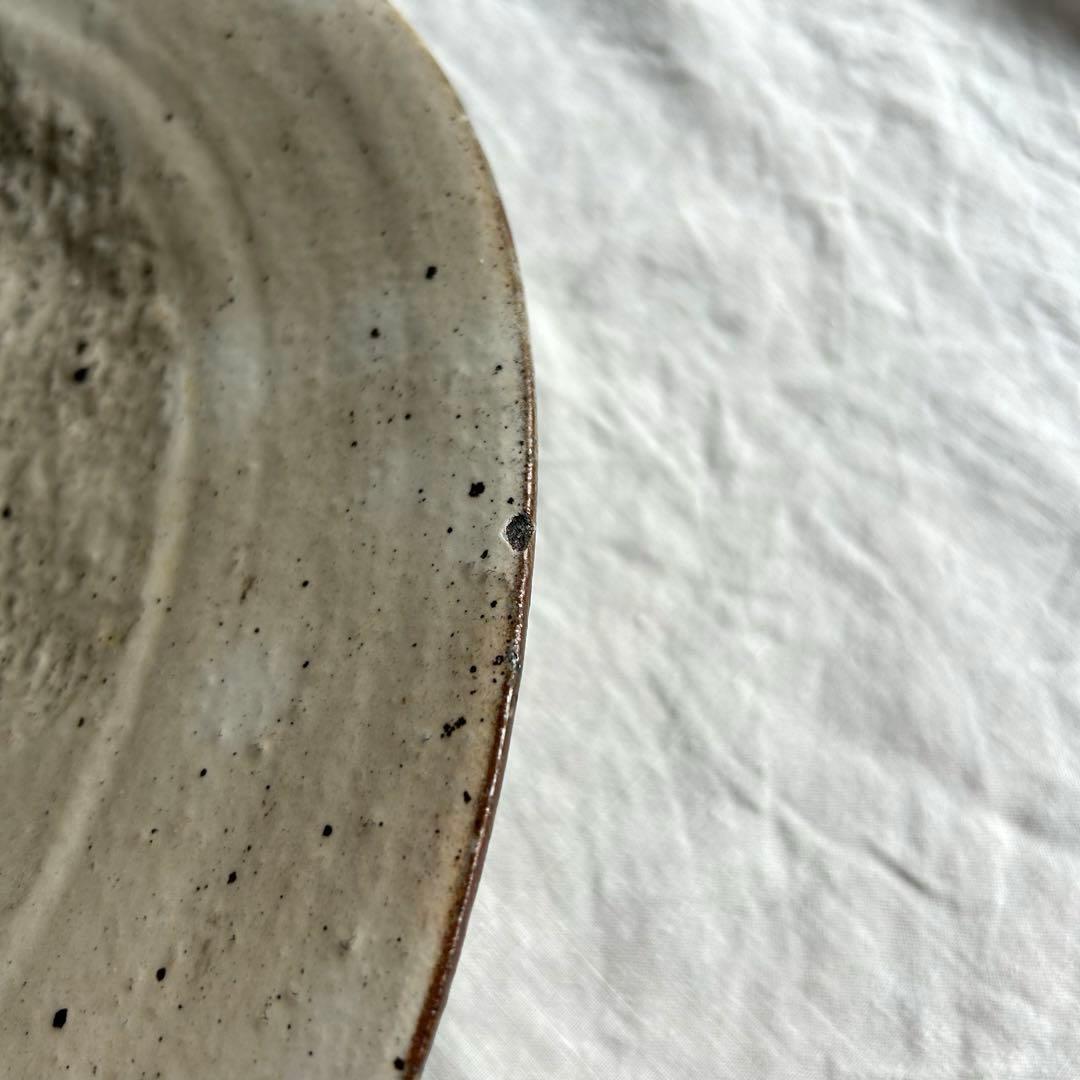 刷毛目　ゆがみ大皿　特大　日本　アンティーク　ヴィンテージ　骨董