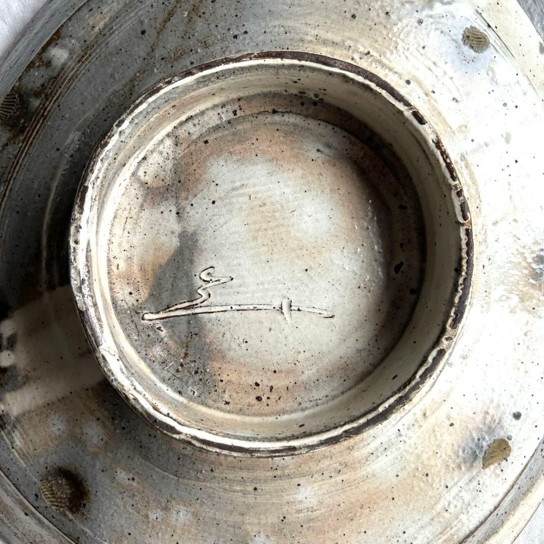 刷毛目　ゆがみ大皿　特大　日本　アンティーク　ヴィンテージ　骨董