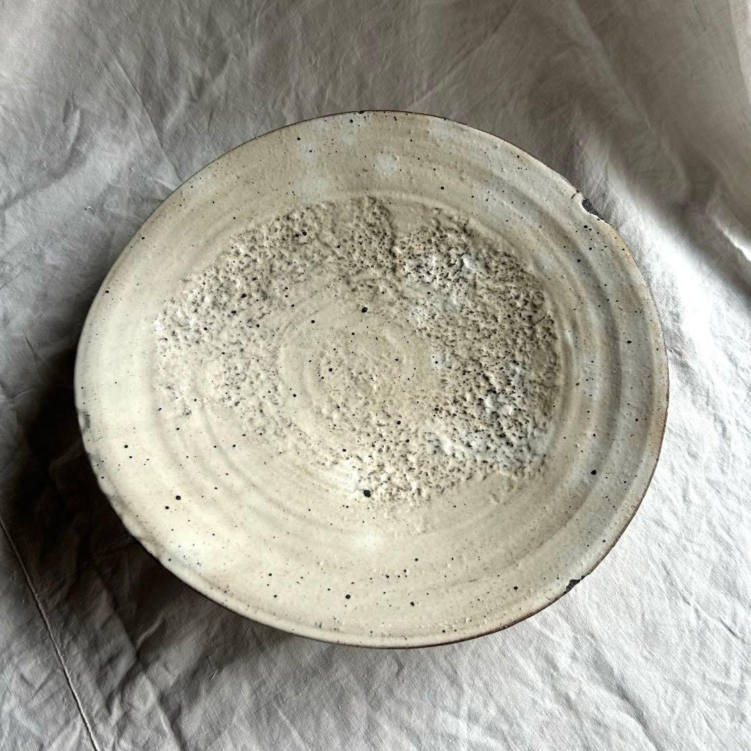 刷毛目　ゆがみ大皿　特大　日本　アンティーク　ヴィンテージ　骨董