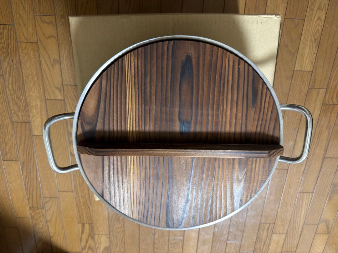 遠藤商事 TKGプロ 電磁用丸型おでん鍋 (木蓋付) 大 ステンレス