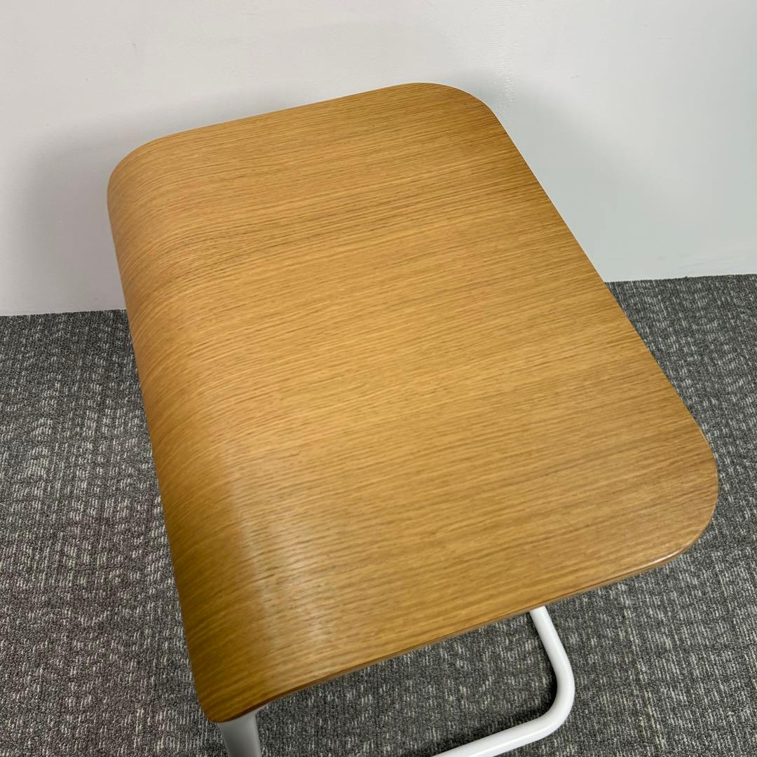 ③Knoll/ノル トボガン プルアップテーブル　ホワイトxホワイトオーク