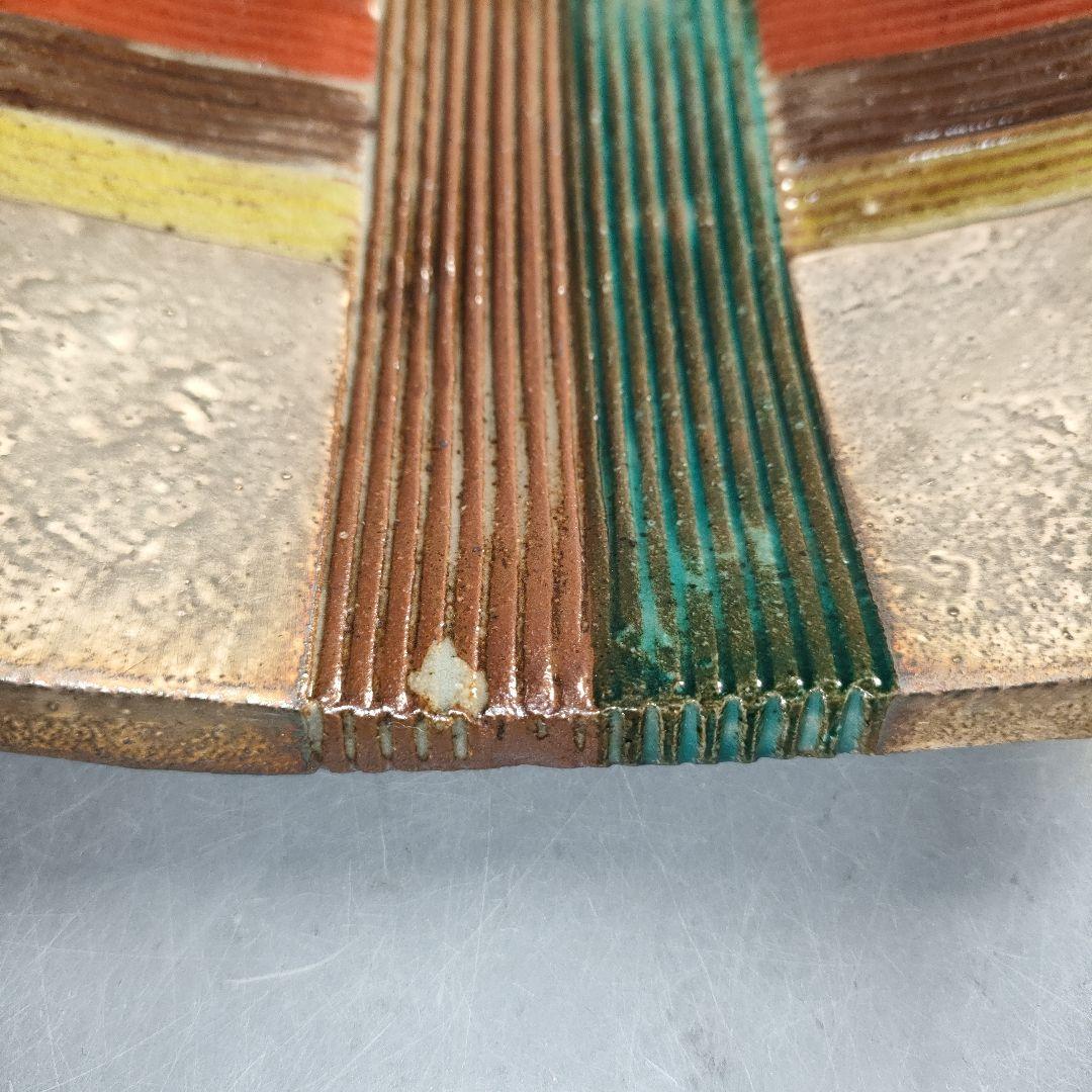 A1366-1/北大路魯山人写/祥山窯/美食道楽 色絵銀彩糸巻文四方皿5客/共箱