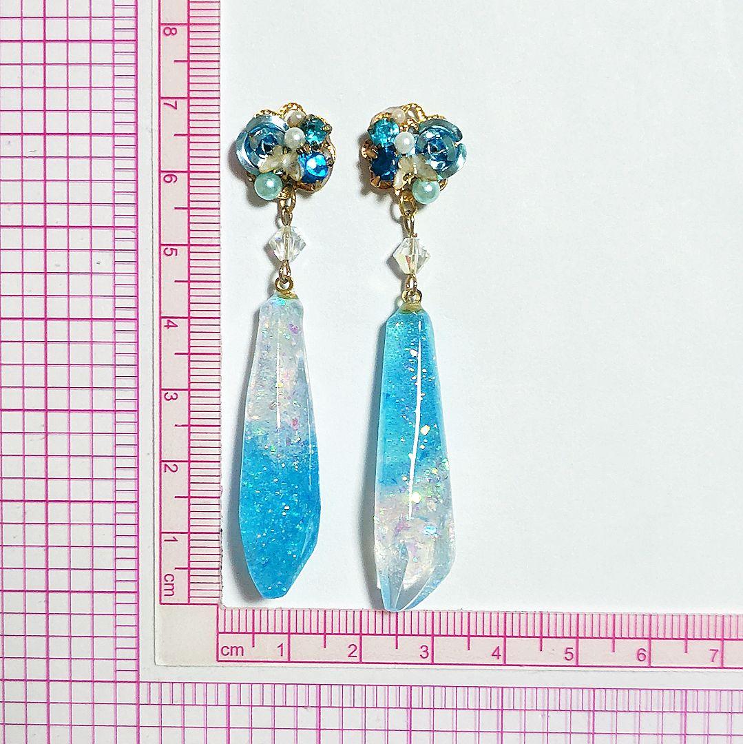 【673】ビジューと鉱石のピアス／イヤリング