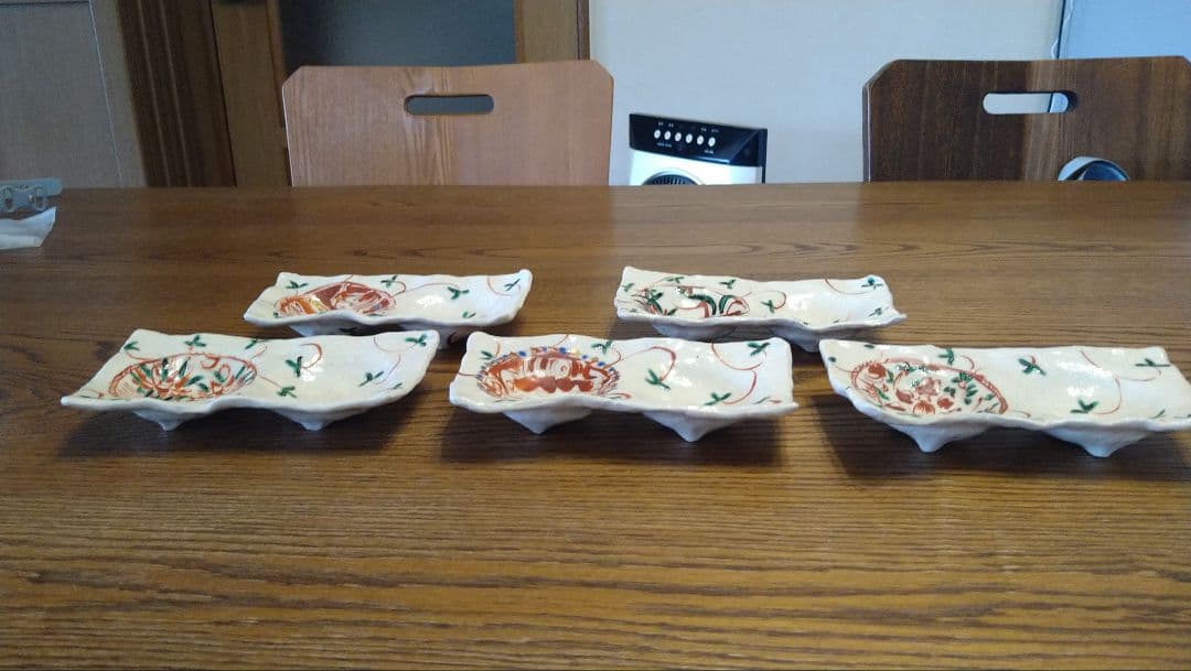 黒岩卓実さんの作品 脚付小鉢 角皿 (絵がわり）五客セット