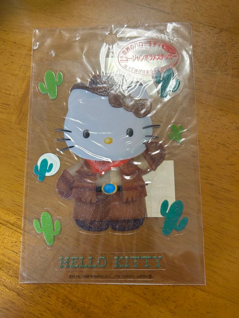 サンリオNEWジャンボラメステッカー 世界のハローキティ 2枚セット