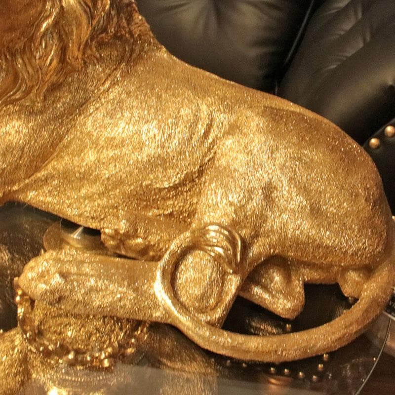 ライオン置物 ゴールド 高級インテリアオブジェ 143-138-036