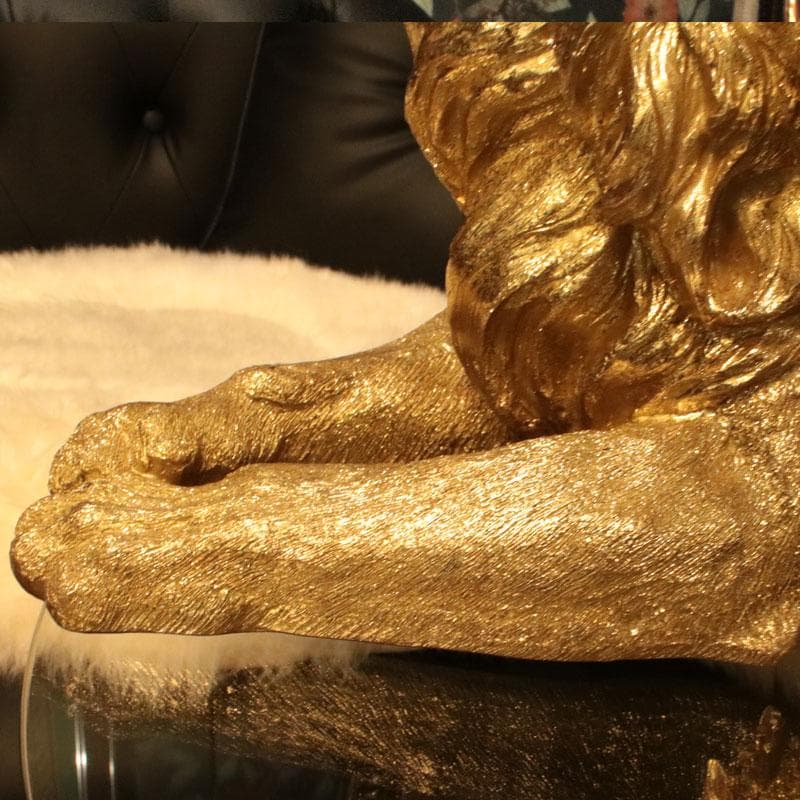 ライオン置物 ゴールド 高級インテリアオブジェ 143-138-036