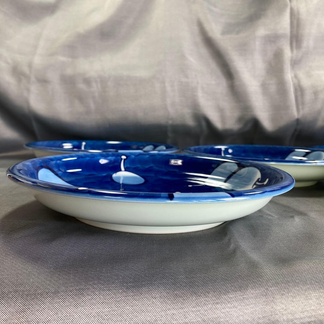 宮脇 大　源右衛門　染濃　プルーン文　中皿　小皿　プレート