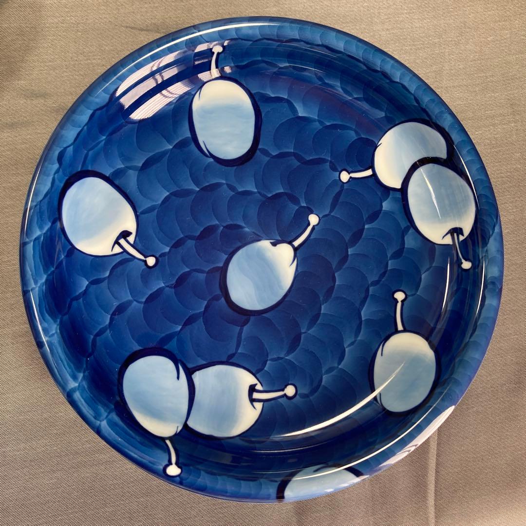 宮脇 大　源右衛門　染濃　プルーン文　中皿　小皿　プレート