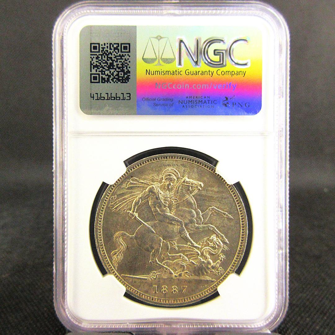 1887 イギリス クラウン 銀貨 ゴールデンジュビリー NGC コイン モダン