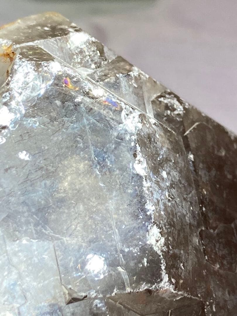 タイチンルチル内包✨虹入り　スモーキー　クォーツ かちわり　ラフストーン　原石