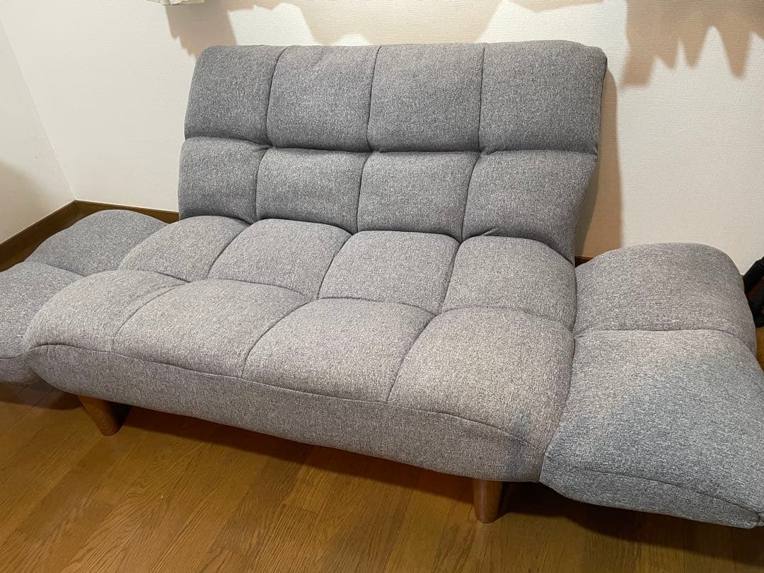 ニトリ 2人掛けコンパクトソファ グレー