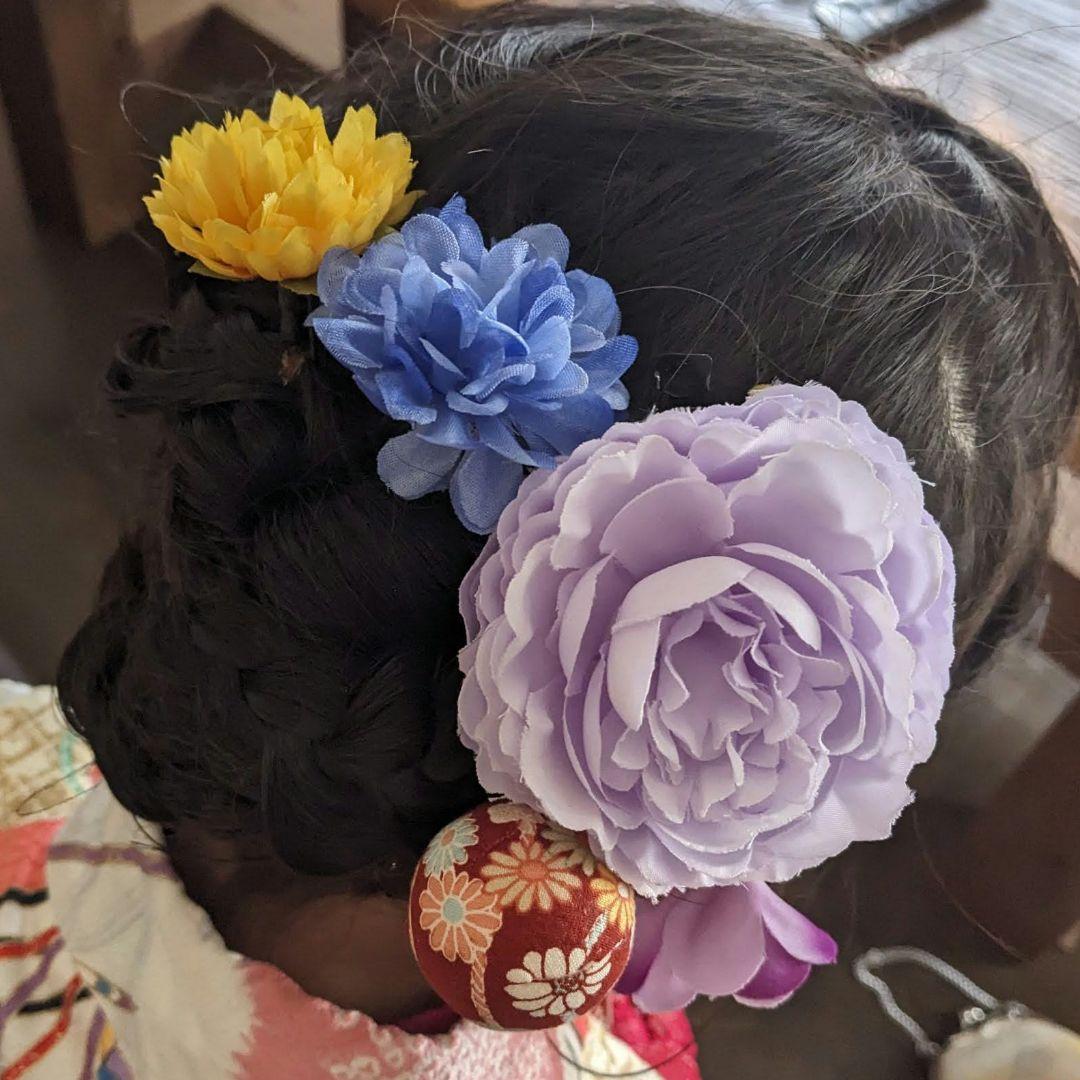 七歳　七五三　着物14点セット　正絹　7歳6歳5歳　小柄　女の子　絞り入り