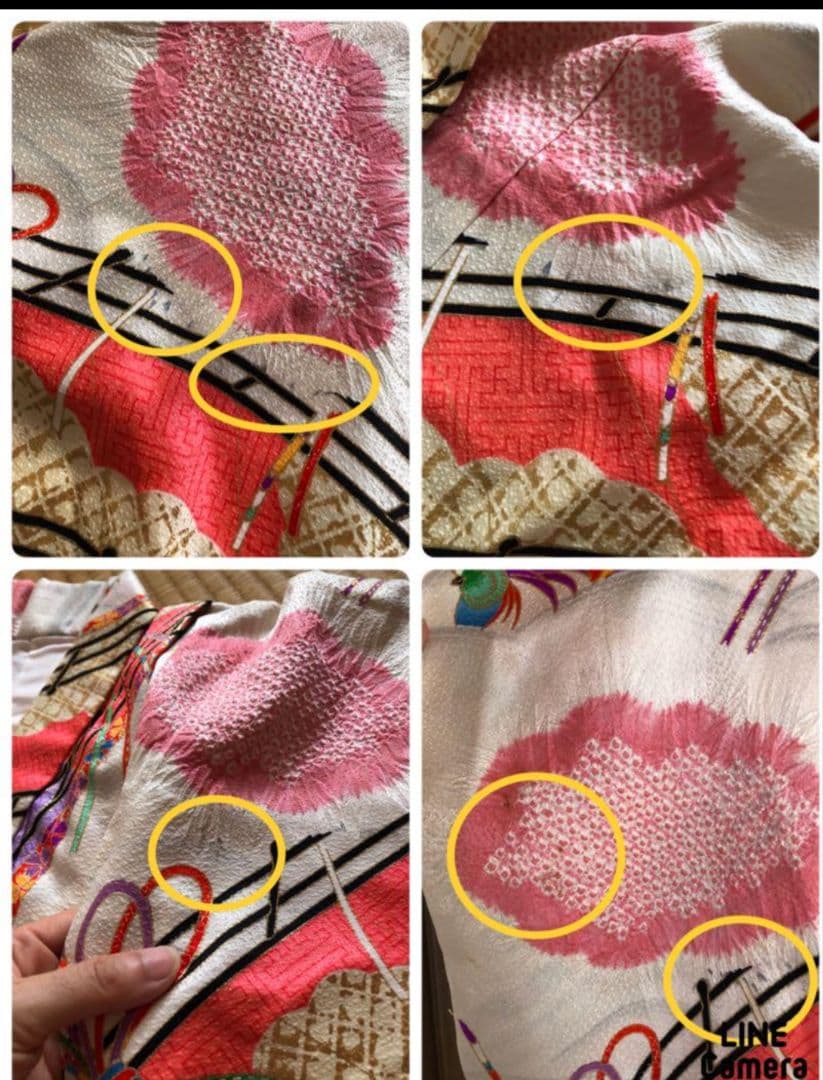 七歳　七五三　着物14点セット　正絹　7歳6歳5歳　小柄　女の子　絞り入り