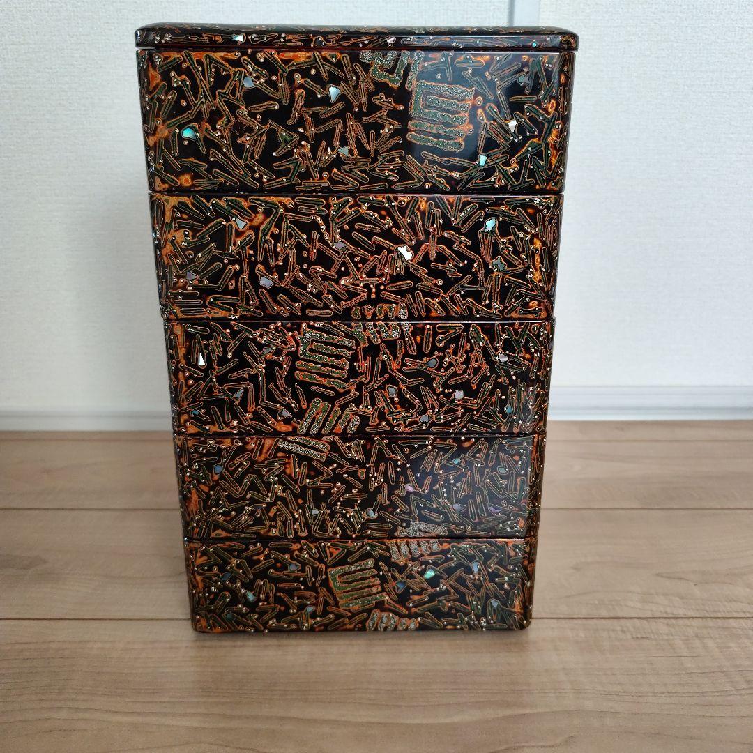 古代若狭塗 重箱蓋付き 5段 - メルカリ