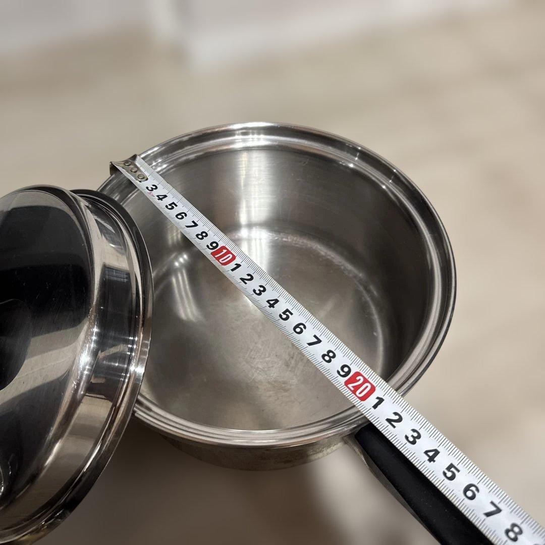 専用Queen ステンレススチール 片手鍋 蓋付き２個