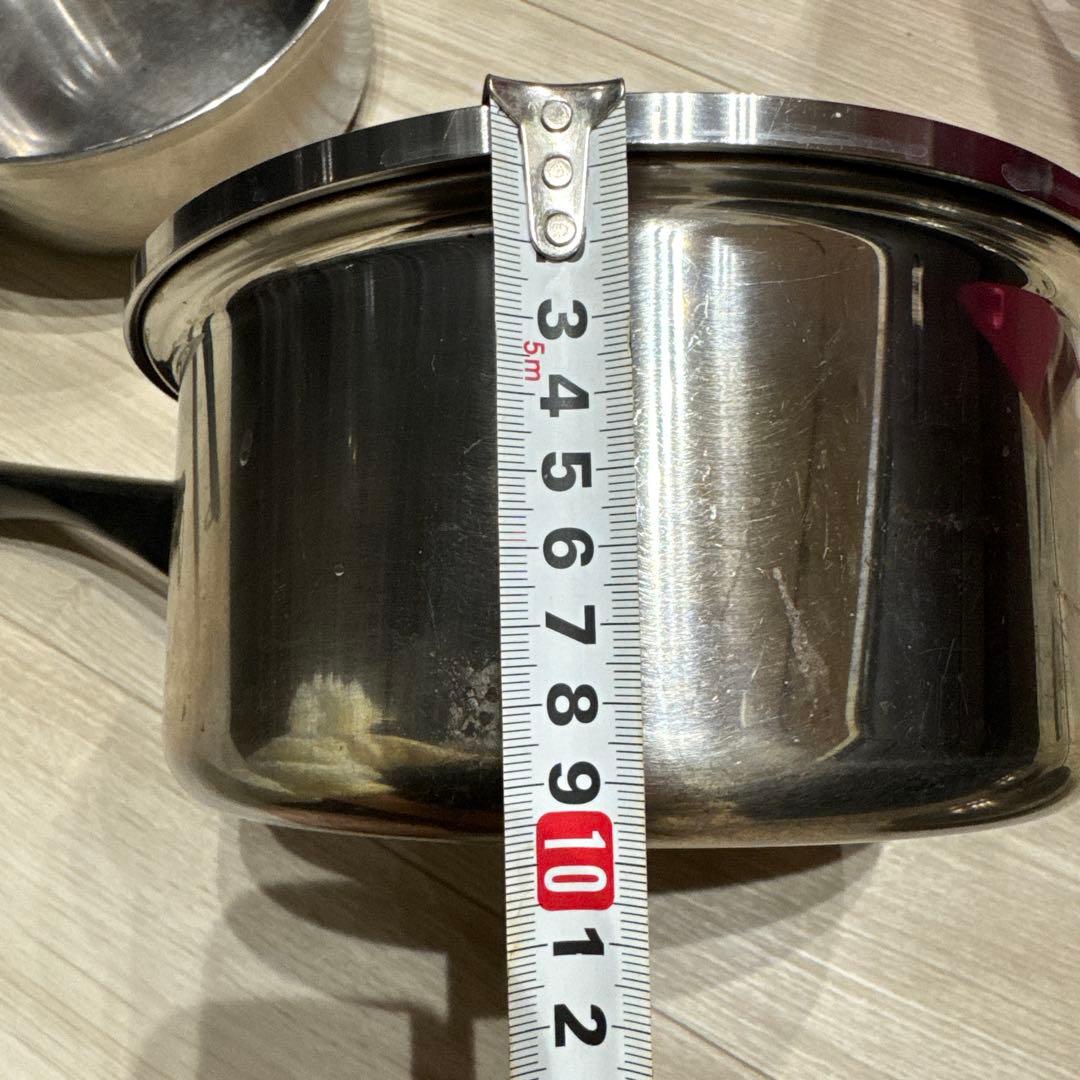 専用Queen ステンレススチール 片手鍋 蓋付き２個