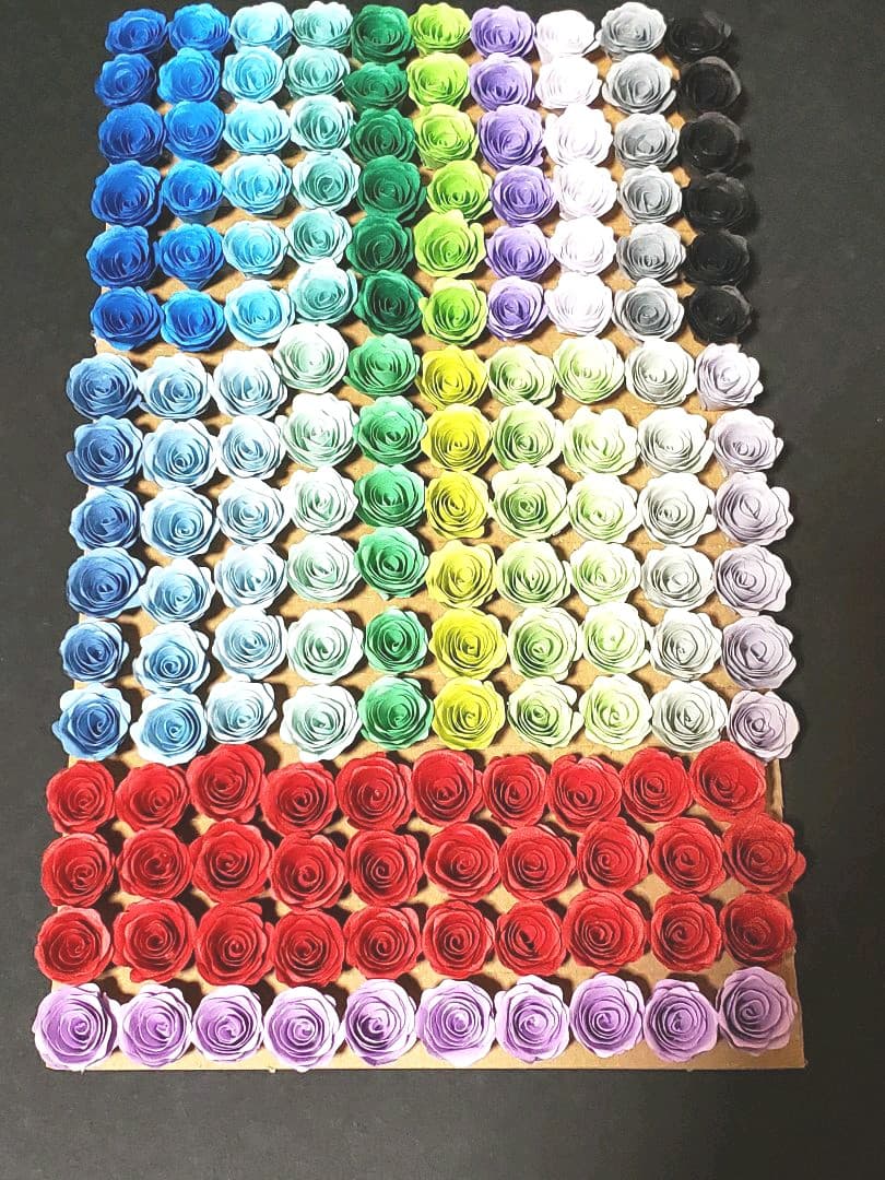 ペーパークイリング　デコパーツ 花　320個デコ用パーツ　クイリング