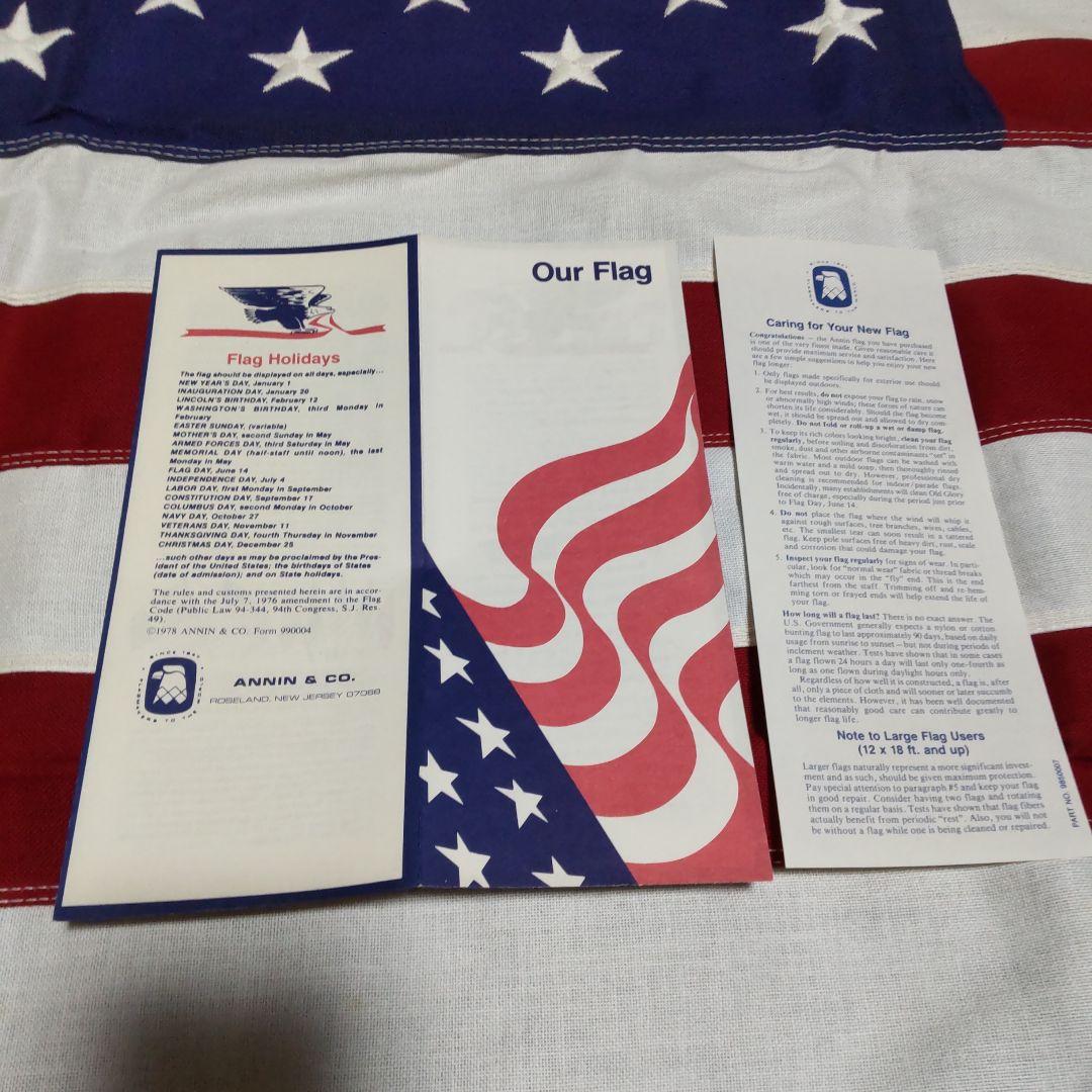 アメリカ国旗 100%厚手コットン製 フラッグ 約152cm x 87cm