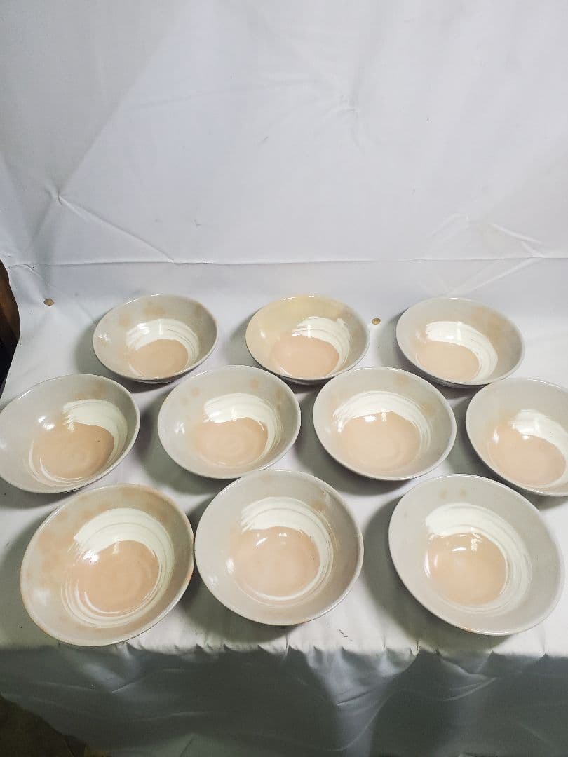 長期保管品 茶道 抹茶茶碗 萩焼 数茶碗 十碗 紙箱入 現状で