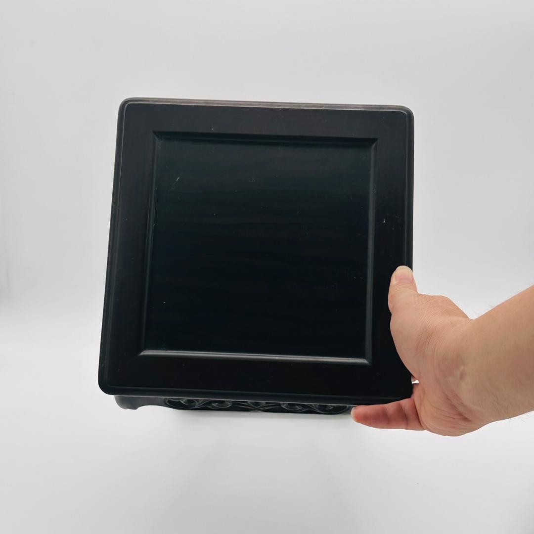 T 香炉と花台一式　九谷焼　晴谷名　色絵　唐草模様　花鳥鶴雉松梅　目出度図