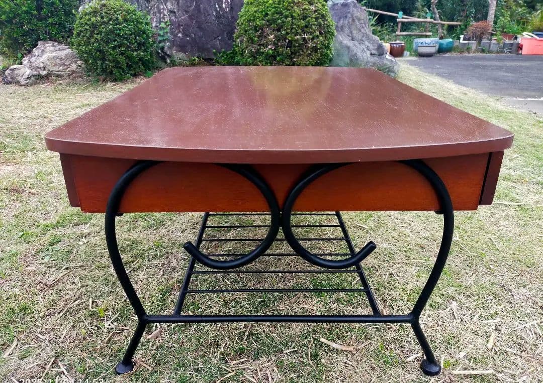 木製サイドテーブル 4引き出し付き