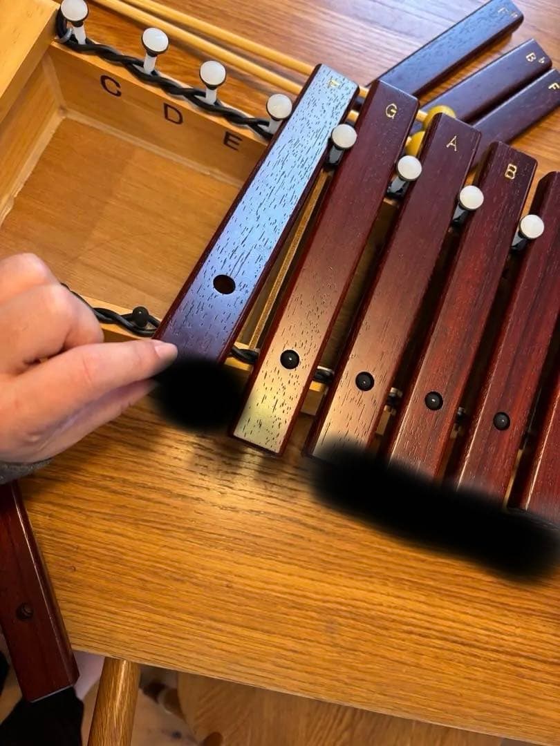 こおろぎ社 卓上 木琴 シロボックス ソプラノ 本体部 （幹音）＋派生音