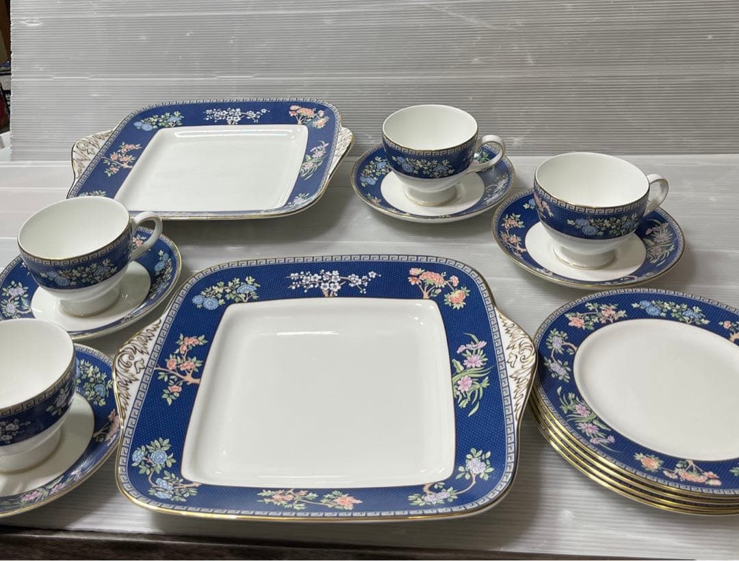 ウェッジウッド ブルーサイアム B&Bプレート スクエア プレート