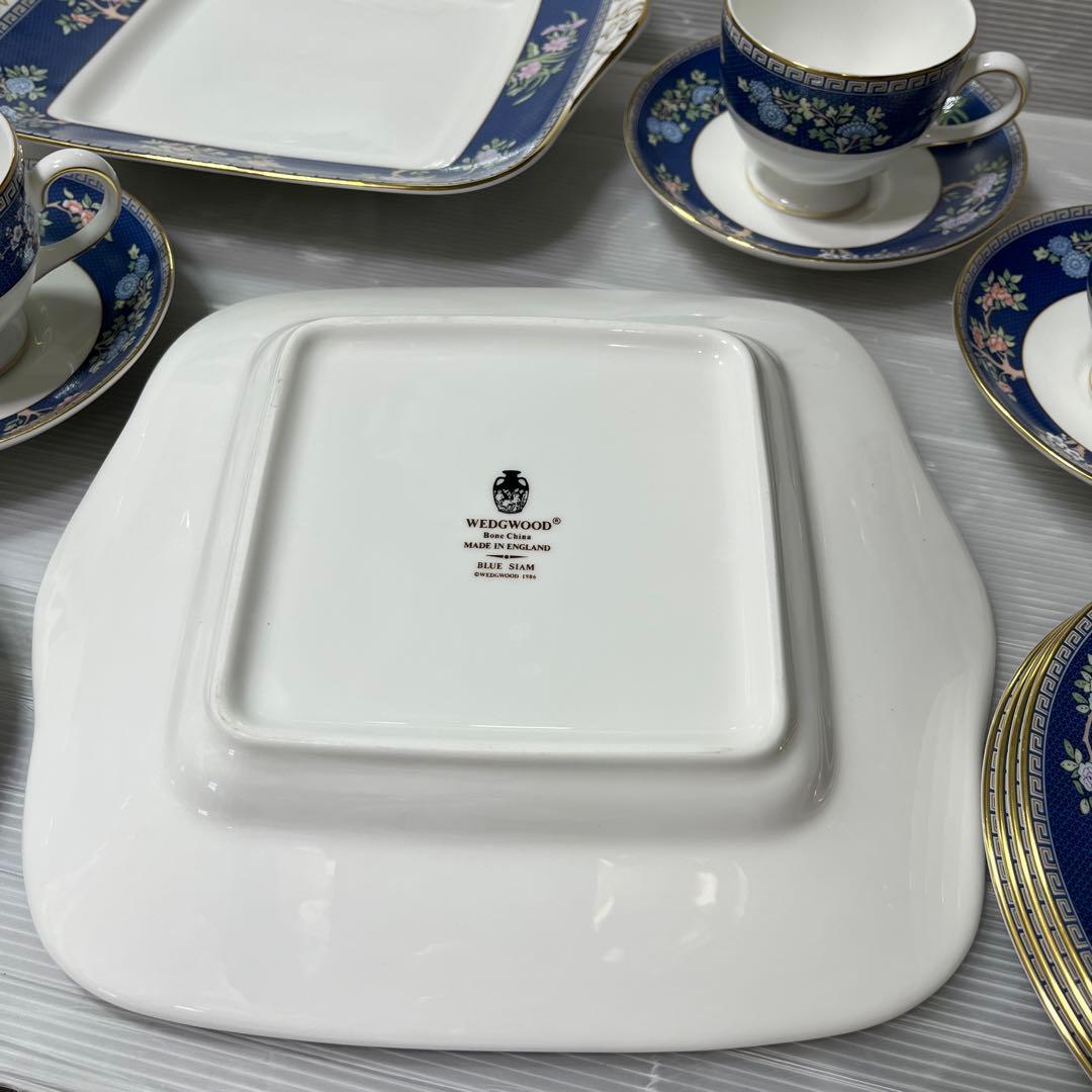 ウェッジウッド ブルーサイアム B&Bプレート スクエア プレート