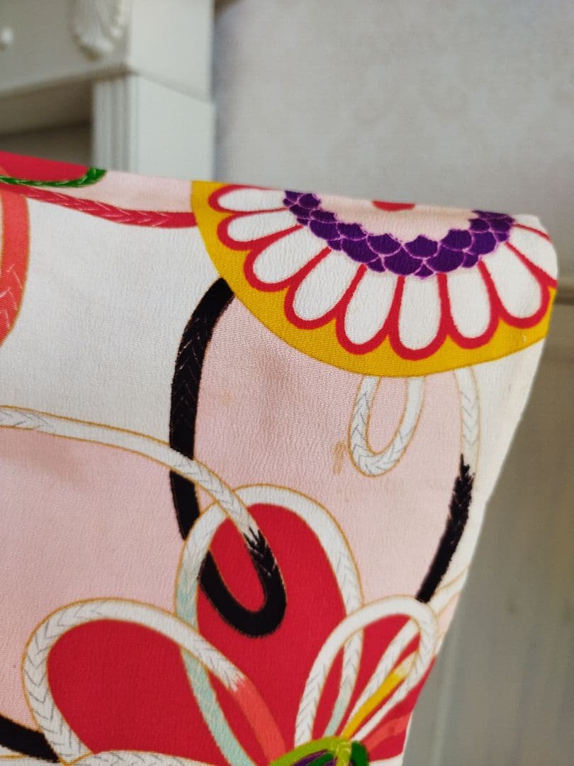 アンティーク着物と鹿の子の被布セット