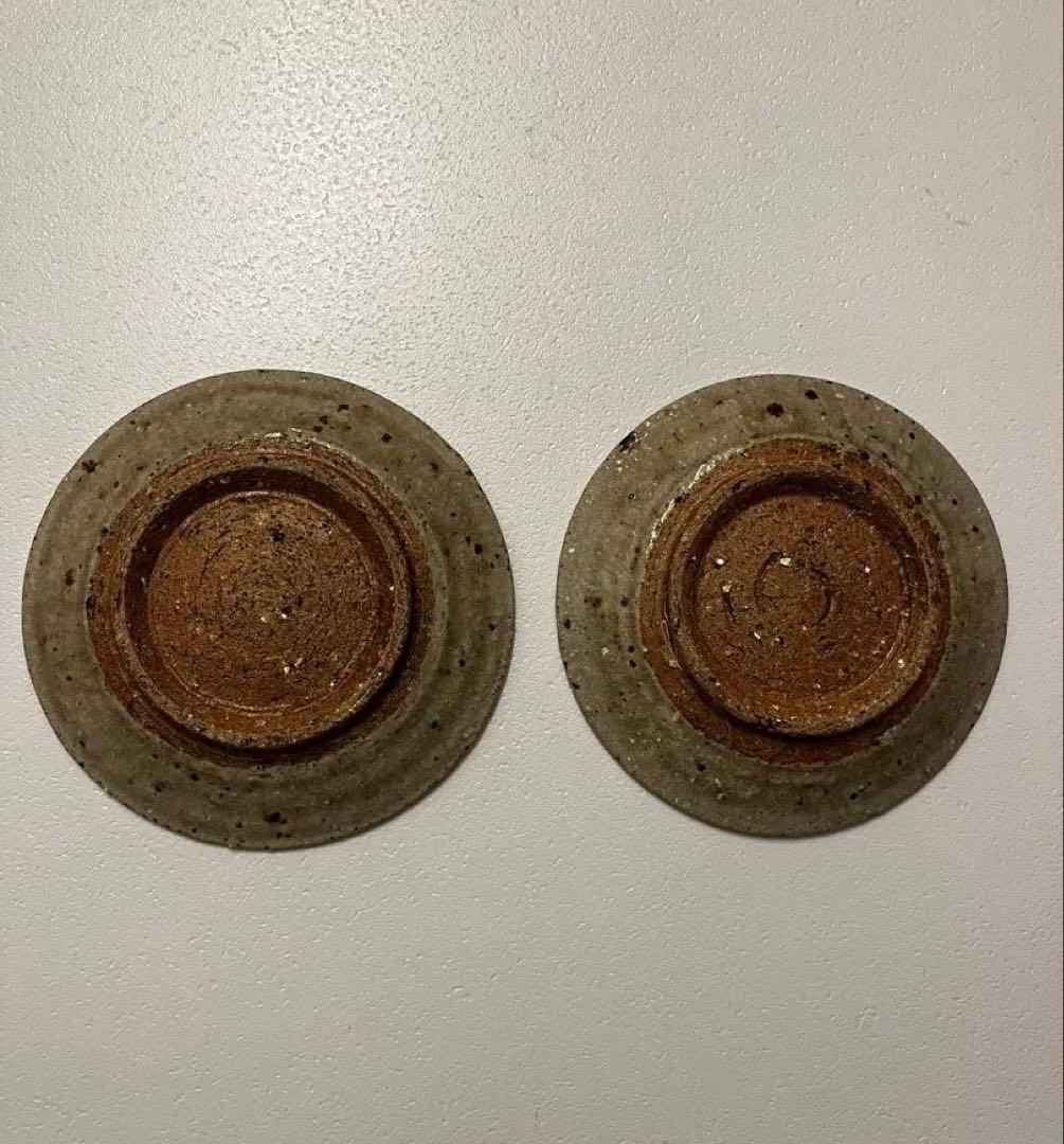 宮城陶器　宮城正幸　灰釉　丸皿　セット　やちむん