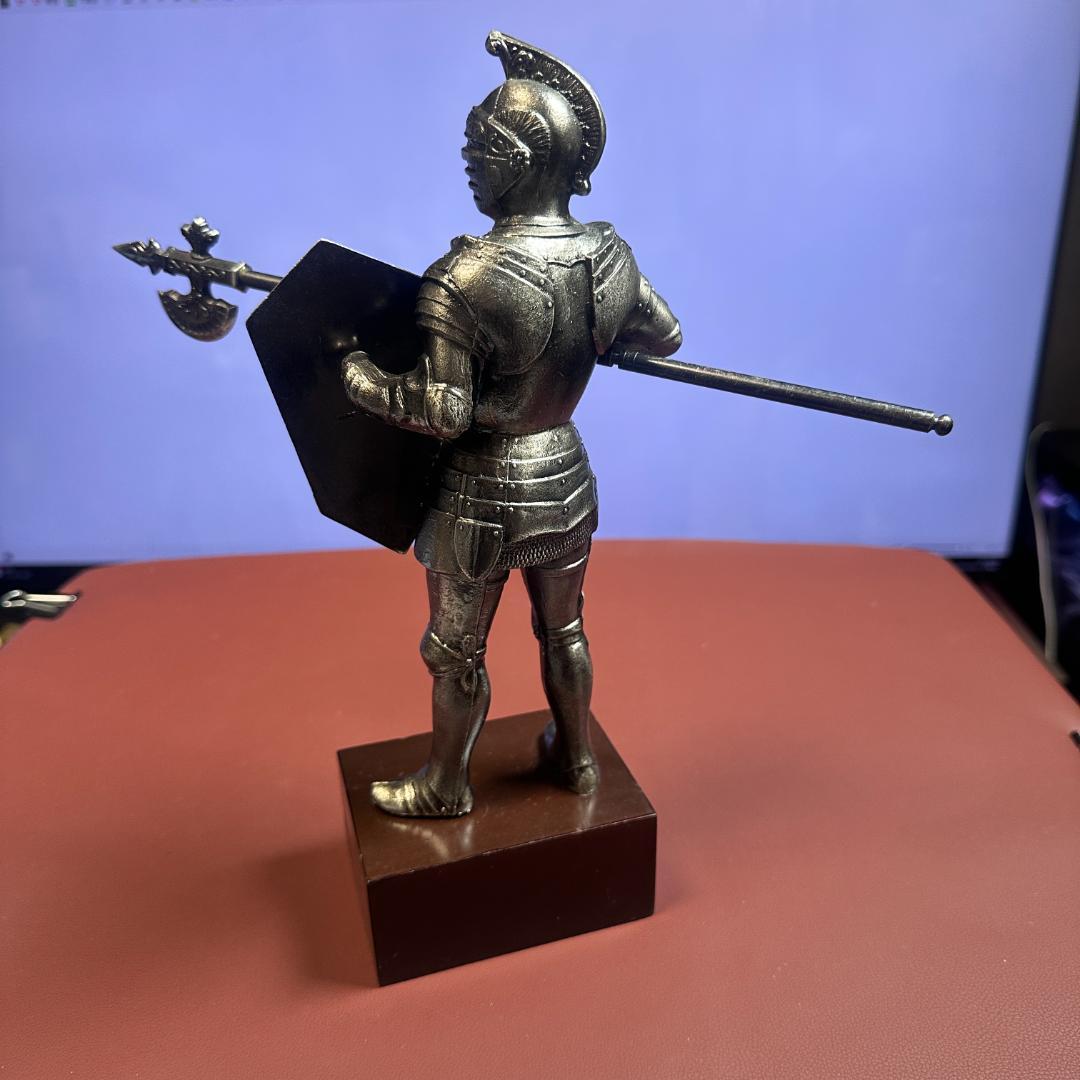 金属製 中世騎士 フィギュア 置物 アンティーク ヴィンテージ レトロ