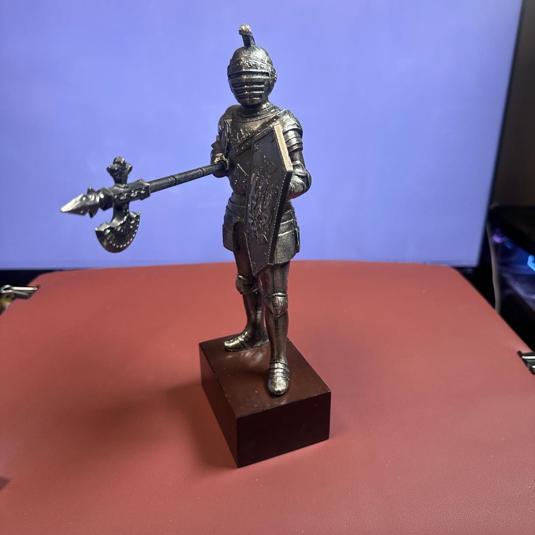 金属製 中世騎士 フィギュア 置物 アンティーク ヴィンテージ レトロ