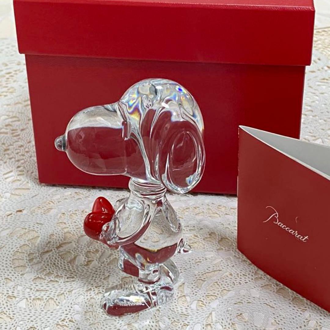 バカラ　Baccarat ハートスヌーピー　クリスタル