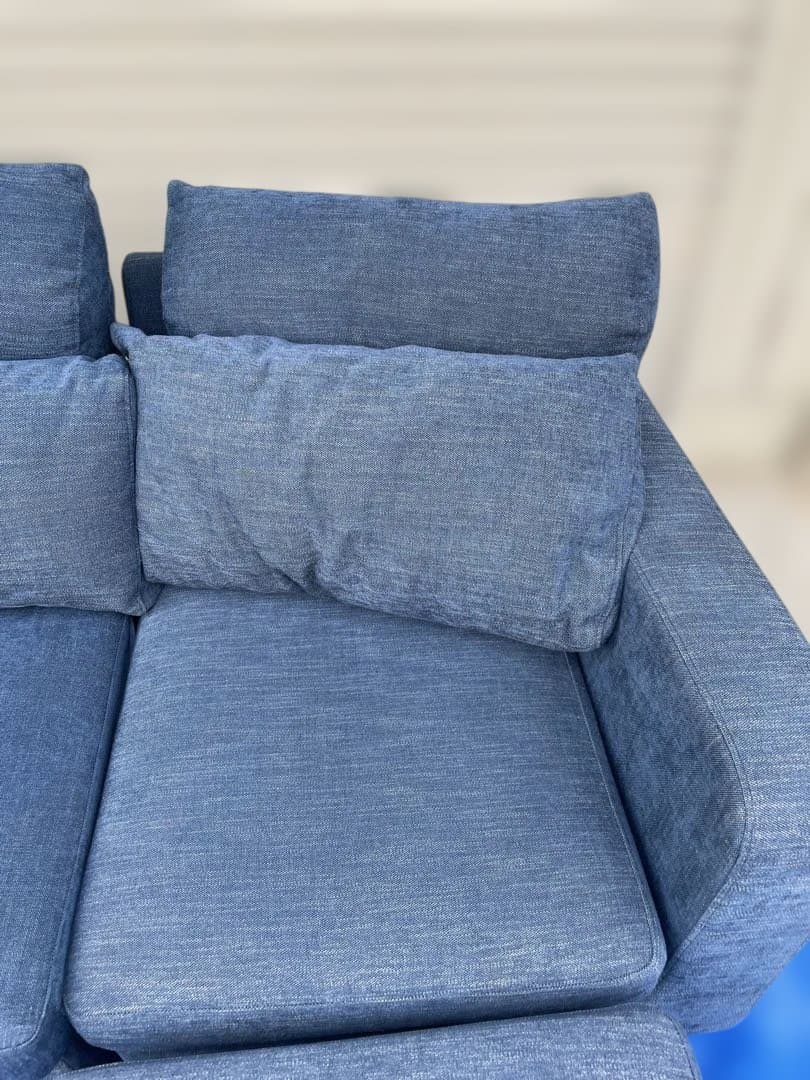 RELAXFORM リラックスフォーム 3人掛けカウチソファ 青L字