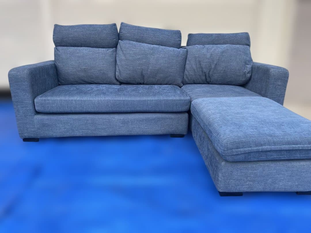 RELAXFORM リラックスフォーム 3人掛けカウチソファ 青L字