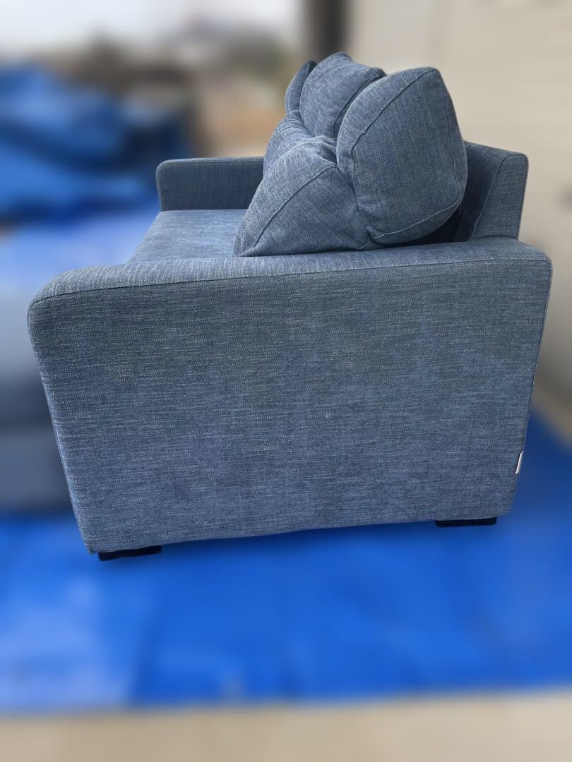 RELAXFORM リラックスフォーム 3人掛けカウチソファ 青L字