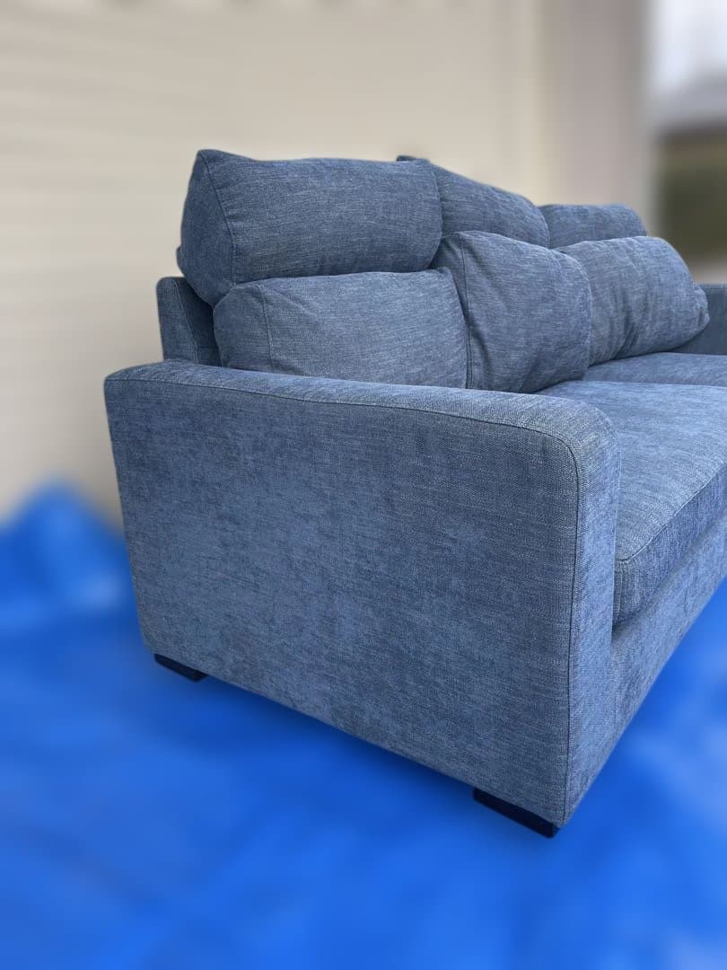 RELAXFORM リラックスフォーム 3人掛けカウチソファ 青L字