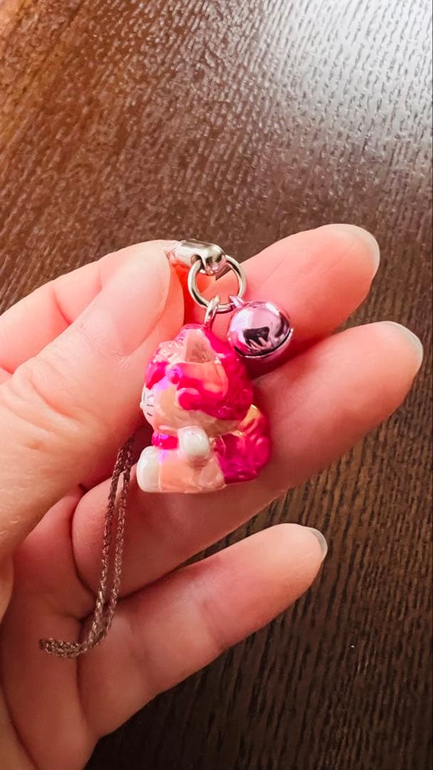 沖縄限定 ハローキティ ストラップ シーサー 首里城 ピンク ご当地