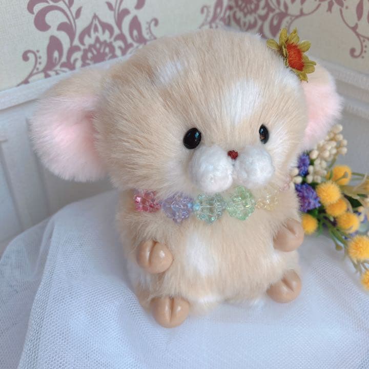 ★ハンドメイドぬいぐるみ★ こんぺいとうちゃん☆こじかのバンビちゃんクリーム色