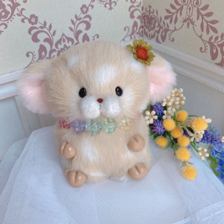 ★ハンドメイドぬいぐるみ★ こんぺいとうちゃん☆こじかのバンビちゃんクリーム色