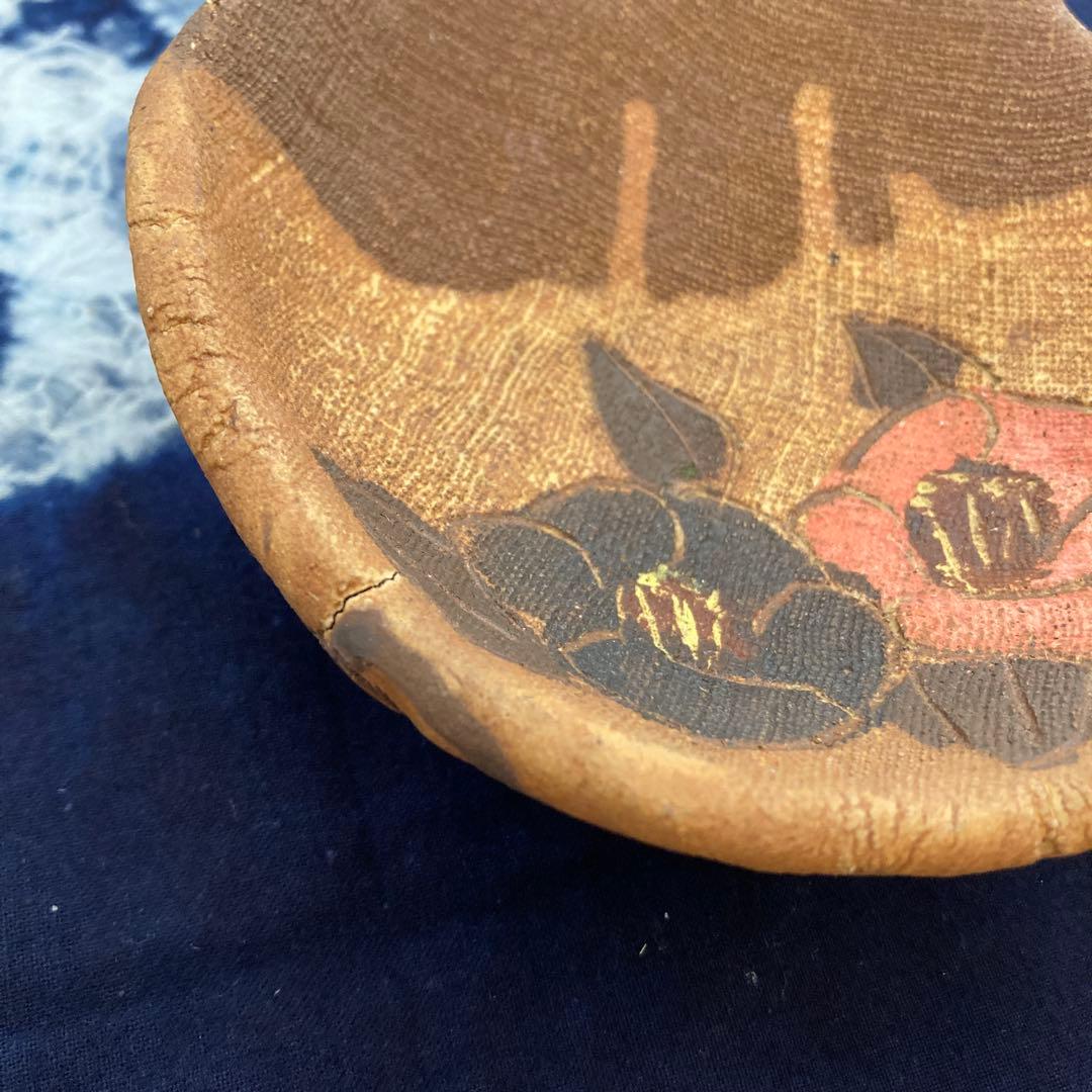 小石原焼　ヤマ◯窯　椿絵付セット