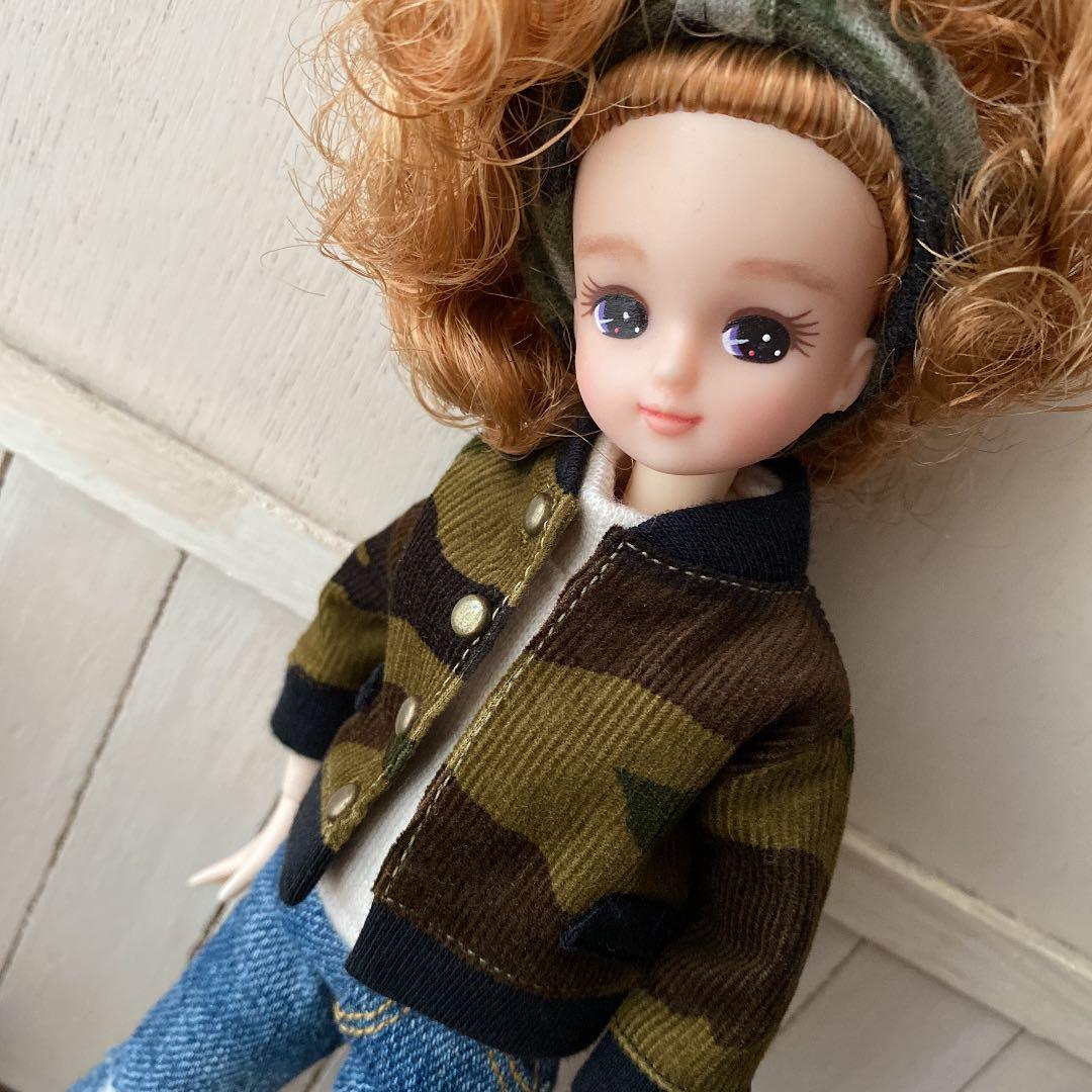 リカちゃん　洋服　ミリタリー❤︎迷彩　ジャンパー　ブルゾン　アウター　ハンドメイド