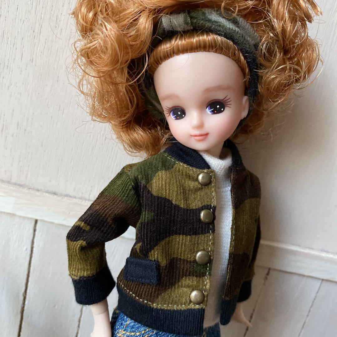 リカちゃん　洋服　ミリタリー❤︎迷彩　ジャンパー　ブルゾン　アウター　ハンドメイド