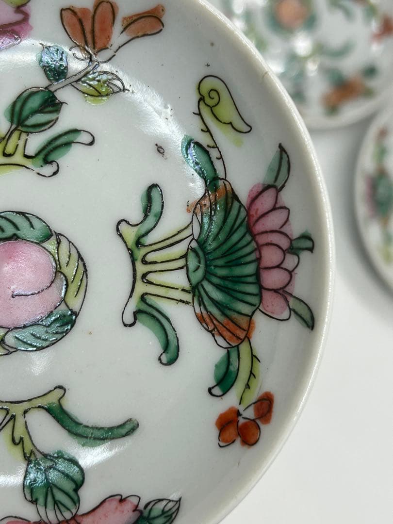中国 清時代 粉彩花卉紋小皿5点 送料込み0412 - メルカリ