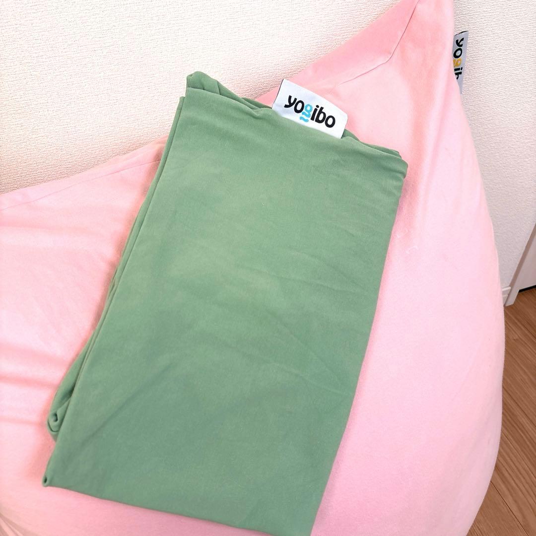 Yogibo mini ビーズクッション フラミンゴ　ピスタチオ　カバー